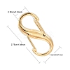Alloy Double S Snap Hook Spring Keychain Clasps FIND-YW0004-08G-2
