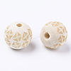 Unfinished Natural Wood European Beads WOOD-S057-021B-2
