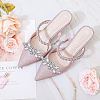 2 Pairs 2 Colors Detachable Flower Shoe Decoration AJEW-HY0001-15-6