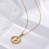 304 Stainless Steel Crystal Rhinestone Helm Pendant Necklaces NJEW-Z057-02B-G-3