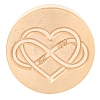 Golden Tone Round Wax Seal Brass Stamp Heads AJEW-S087-01G-08-2