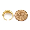 Rack Plating Brass Micro Pave Clear Cubic Zirconia Open Cuff Finger Rings for Women RJEW-M028-94G-5