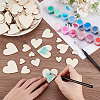 4 Styles Unfinished Wooden Heart Decoration Sheet WOOD-PH0003-27-5
