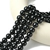Natural Black Onyx Round Beads Strand G-L087-12mm-01-1