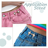 8 Pairs 4 Colors Star Zinc Alloy & Resin Adjustable Jean Button Pins FIND-FH0016-81-6