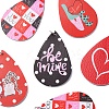 10Pcs 5 Colors PU Leather Big Pendants FIND-FS0003-75-3