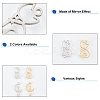 16Pcs 4 Style 201 Stainless Steel Kitten Links/Connectors STAS-DC0001-73-4