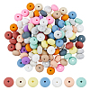 120Pcs 15 Colors Food Grade Eco-Friendly Silicone Beads SIL-FH0001-14-1