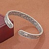 Thailand Elephant Pattern Alloy Cuff Bangles for Men Women FS-WG2CEA0-01-3