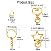 10Set 2 Styles Star Alloy Swivel Clasps with 10Pcs Iron Split Key Rings PURS-YW0001-01A-3