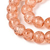 1Strand Light Salmon Transparent Crackle Glass Round Beads Strands X-CCG-Q001-8mm-05-3