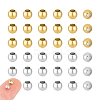 40Pcs 2 Colors Ion Plating(IP) 202 Stainless Steel Beads STAS-UN0056-15-1