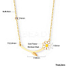 304 Stainless Steel Enamel Flower Bib Necklaces FS-WG58DA2-09-1