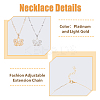 2Pcs 2 Colors Alloy Pendant Necklaces Set NJEW-FI0001-54-4