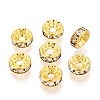Brass Grade A Crystal Rhinestone Beads RB-A003-8MM-G-1