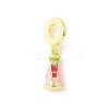Brass Enamel Virgin European Dangle Charms KK-Z101-03G-01-1