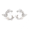 Butterfly Rhodium Plated 925 Sterling Silver Studs Earrings STER-Z009-03P-1