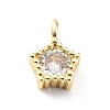 Rack Plating Brass Micro Pave Cubic Zirconia Pendants KK-P247-12G-1