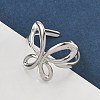 304 Stainless Steel Open Cuff Rings for Women RJEW-A079-02B-P-1