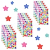 4 Bags Star Pattern DIY Paper Picture Stickers AJEW-FS0001-16-1