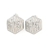 Non-Tarnish Hexagon 304 Stainless Steel Ear Studs EJEW-L290-019P-1