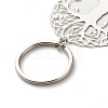 201 Stainless Steel Filigree Pendants Keychains KEYC-JKC00293-4
