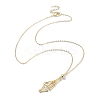 2Pcs 2 Color Brass Bar Link Chains Macrame Pouch Empty Stone Holder for Pendant Necklaces Making NJEW-JN04466-02-3