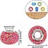 Resin Rhinestone European Beads RPDL-NB0001-11-2