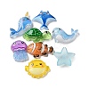 Luminous  Marine Animal Opaque Resin Cabochons RESI-Z052-01-3
