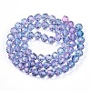 Baking Paint Transparent Glass Beads Strands LS-DGLA-A035-T8mm-A06-3