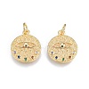 Brass Pave Cubic Zirconia Pendants KK-N231-348C-01-2