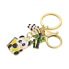 Rack Plating Panda Zinc Alloy Enamel Pendant Keychain KEYC-G064-01C-2
