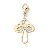 Hollow Mushroom 201 Stainless Steel Pendant Decoration HJEW-JM01978-01-1