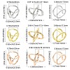 18Pcs 9 Styles Alloy Scarf Ring Buckle for Women Lady Girls AJEW-CJ0001-36-2