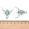 Bohemian Synthetic Turquoise Cattle Pendants FIND-Z112-01AS-07-3