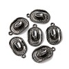Tibetan Style Alloy Hat Pendants TIBEP-1023-B-FF-2