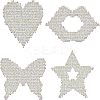 12Pcs 4 Style Glass Hotfix Rhinestone DIY-FG0002-64-1