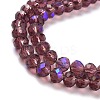 Electroplate Glass Beads Strands EGLA-A034-T8mm-L14-3