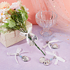 4Pcs 2 Styles Glass & Alloy Pendant Decoration HJEW-UN00037-2