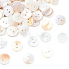 2-Hole Shell Flat Round Buttons BUTT-P012-09-1
