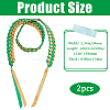 Two Tone Graduation Ribbon Leis FIND-WH0423-78B-2