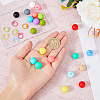 Baking Paint Zinc Alloy Knitting Stitch Marker Rings DIY-DC0002-21-3