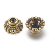 Apetalous Tibetan Style Alloy Flower Bead Caps X-TIBE-S223-AG-RS-2