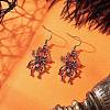 Alloy Rhinestone Spider Dangle Earrings EJEW-JE06655-01-2