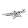 Rack Plating Brass Micro Pave Cubic Zirconia Pendants KK-K392-40P-2