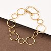 304 Stainless Steel Link Chain Bracelets for Women BJEW-P373-03B-G-3