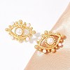 Brass Stud Earrings KK-U058-63A-G-2