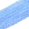 Transparent Glass Beads Strands GLAA-R200-C06-1