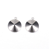 Non-Tarnish 201 Stainless Steel Pendant Rhinestone Settings X-STAS-N0014-04P-2