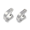 Brass Micro Pave Clear Cubic Zirconia Hoop Earrings EJEW-L292-007P-1